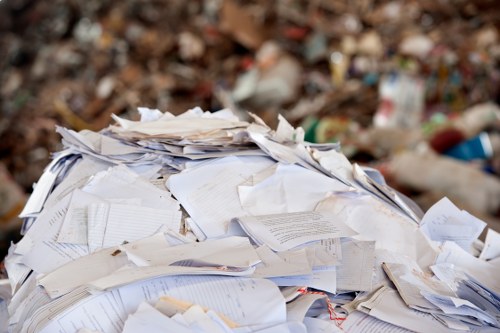 Professional waste clearance team at a Twickenham construction site